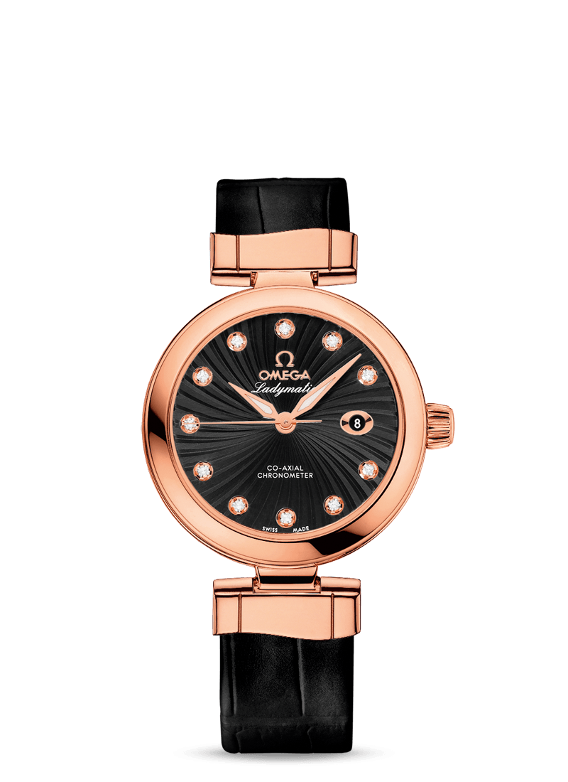 Omega 425.63.34.20.51.001 : LadyMatic Co-Axial 34 Red Gold / Black