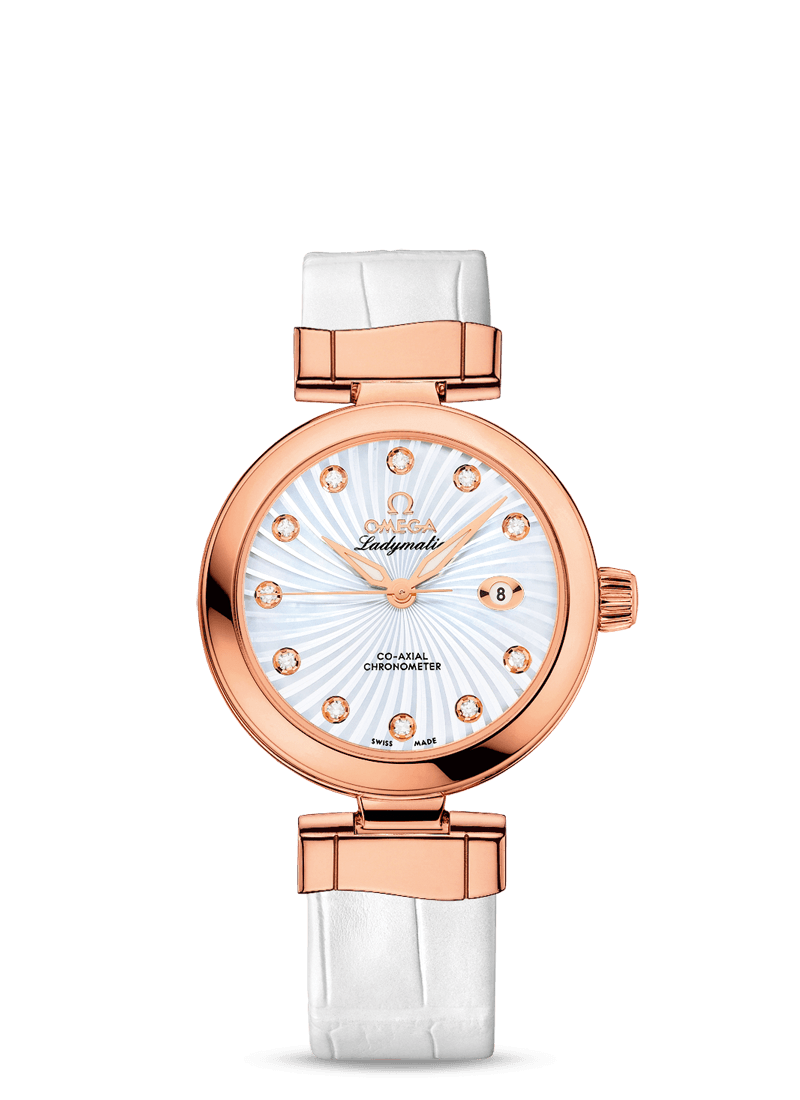 Omega 425.63.34.20.55.001 : LadyMatic Co-Axial 34 Red Gold / MOP