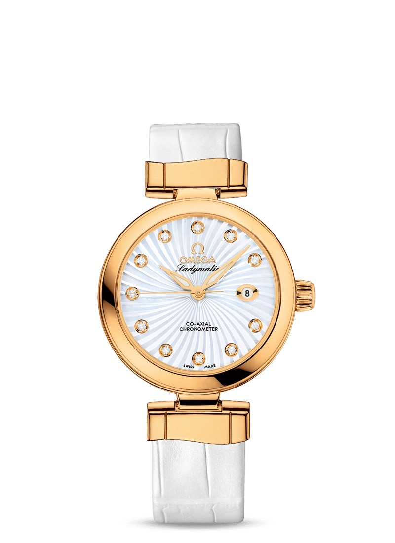 Omega 425.63.34.20.55.002 : LadyMatic Co-Axial 34 Yellow Gold / MOP