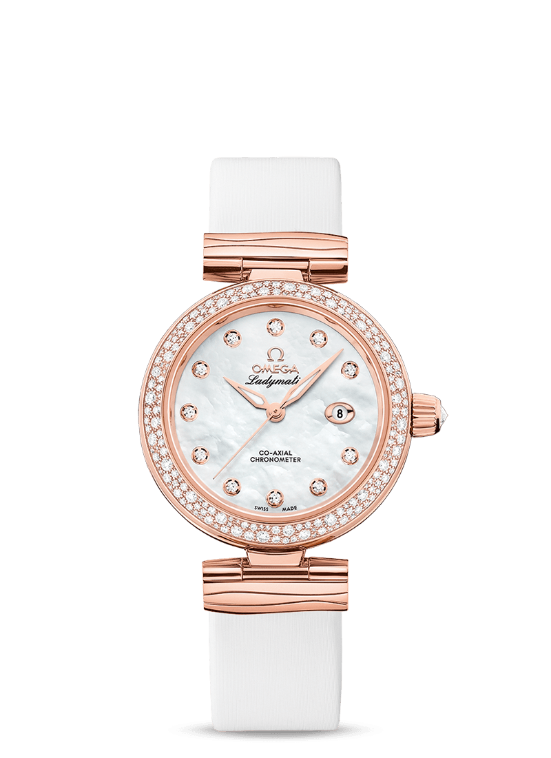 Omega 425.67.34.20.55.008 : LadyMatic Co-Axial 34 Sedna Gold / Diamond / MOP