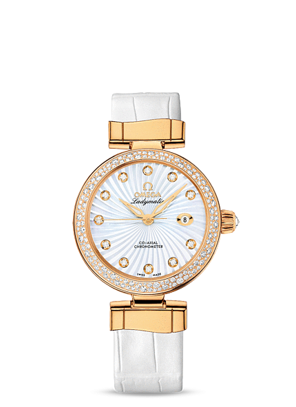 Omega 425.68.34.20.55.002 : LadyMatic Co-Axial 34 Yellow Gold / Diamond / MOP