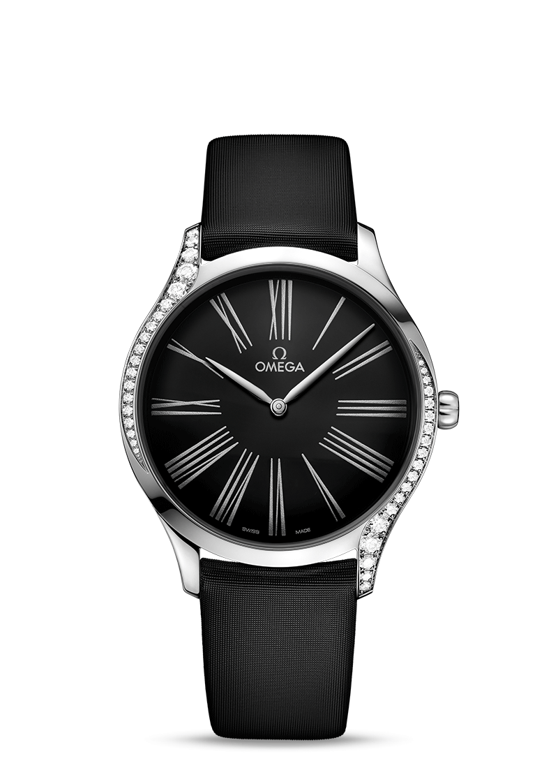 Omega 428.17.39.60.01.001 : De Ville Trésor 39 Stainless Steel / Black Roman / Fabric