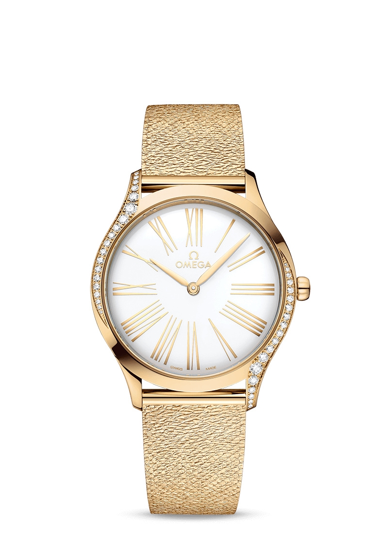 Omega 428.55.36.60.04.001 : De Ville Trésor 36 Moonshine Gold / White / Mesh