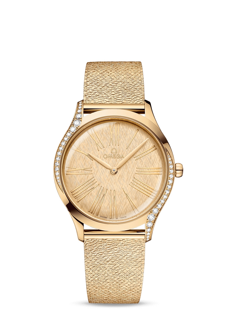 Omega 428.55.36.60.99.001 : De Ville Trésor 36 Moonshine Gold / Moonshine Silk / Mesh