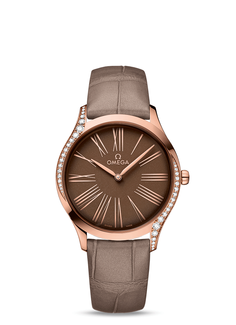 Omega 428.58.36.60.13.001 : De Ville Trésor 36 Sedna Gold / Brown Roman / Fabric