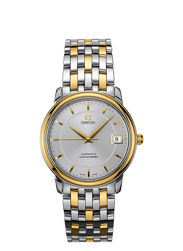 Omega 4300.31.00 : De Ville Prestige Automatic 34.7 Stainless Steel / Yellow Gold / Silver / Bracelet