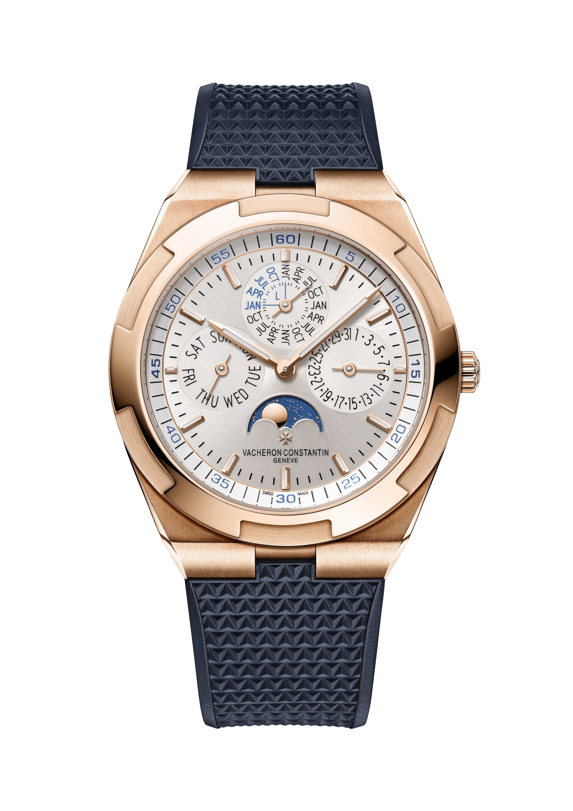 Vacheron Constantin 4300V/000R-B064 : Overseas Ultra-Thin Perpetual Calendar Pink Gold / Silver