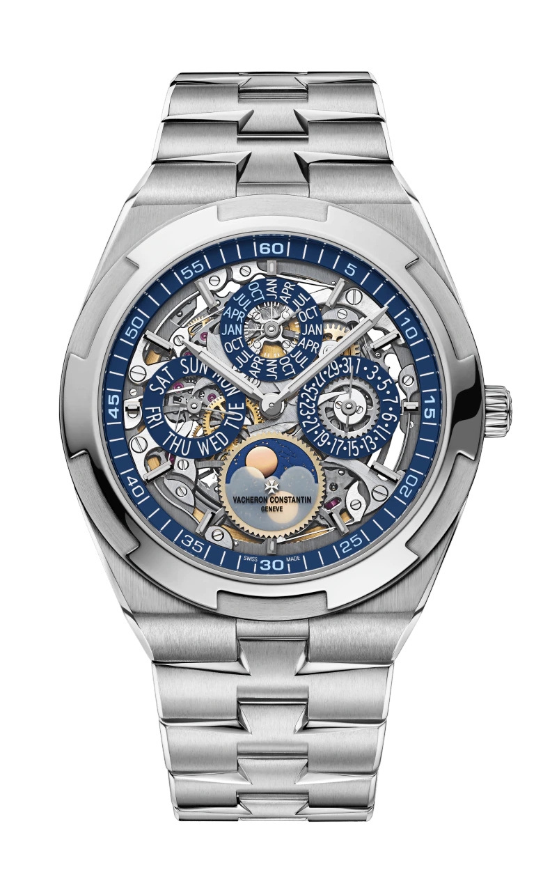 Vacheron Constantin 4300V/120G-B946 : Overseas Ultra-Thin Perpetual Calendar White Gold / Skeleton