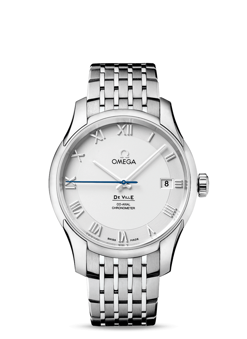 Omega 431.10.41.21.02.001 : De Ville Co-Axial 41 Stainless Steel / Silver / Bracelet
