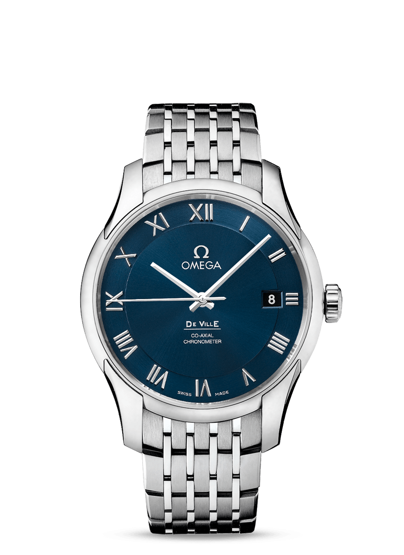 Omega 431.10.41.21.03.001 : De Ville Co-Axial 41 Stainless Steel / Blue / Bracelet