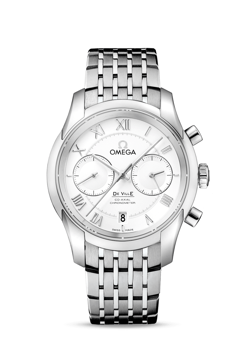 Omega 431.10.42.51.02.001 : De Ville Co-Axial 42 Chronograph Stainless Steel / Silver / Bracelet