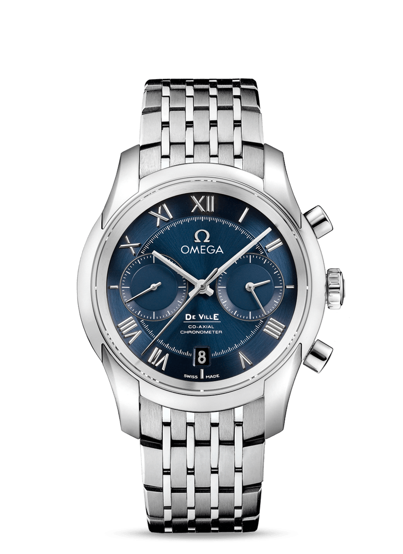 Omega 431.10.42.51.03.001 : De Ville Co-Axial 42 Chronograph Stainless Steel / Blue / Bracelet