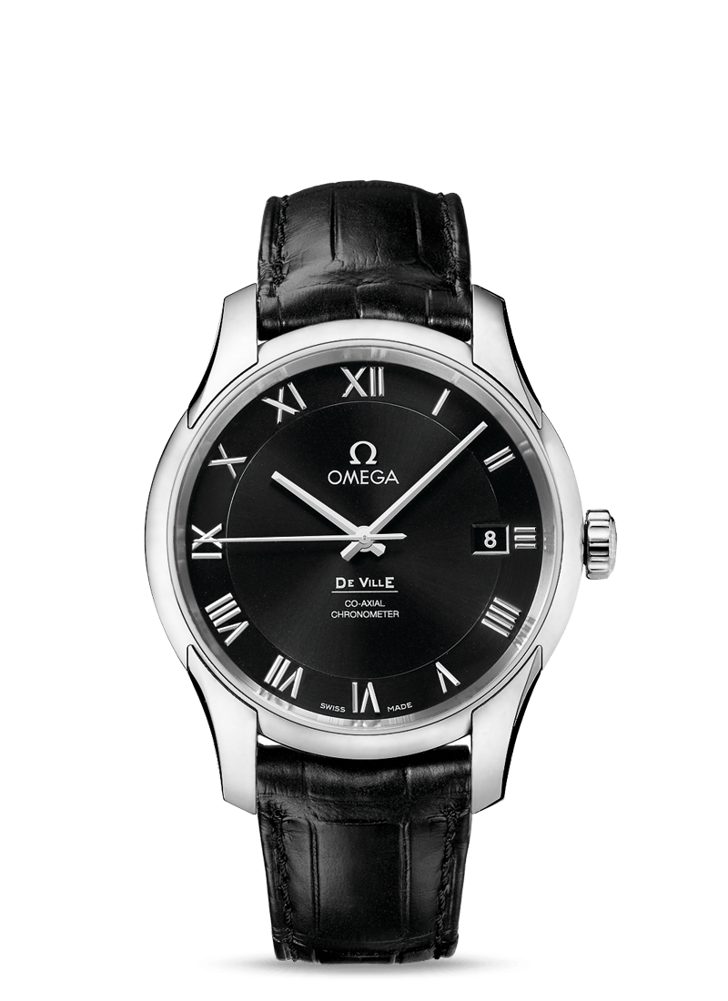 Omega 431.13.41.21.01.001 : De Ville Co-Axial 41 Stainless Steel / Black