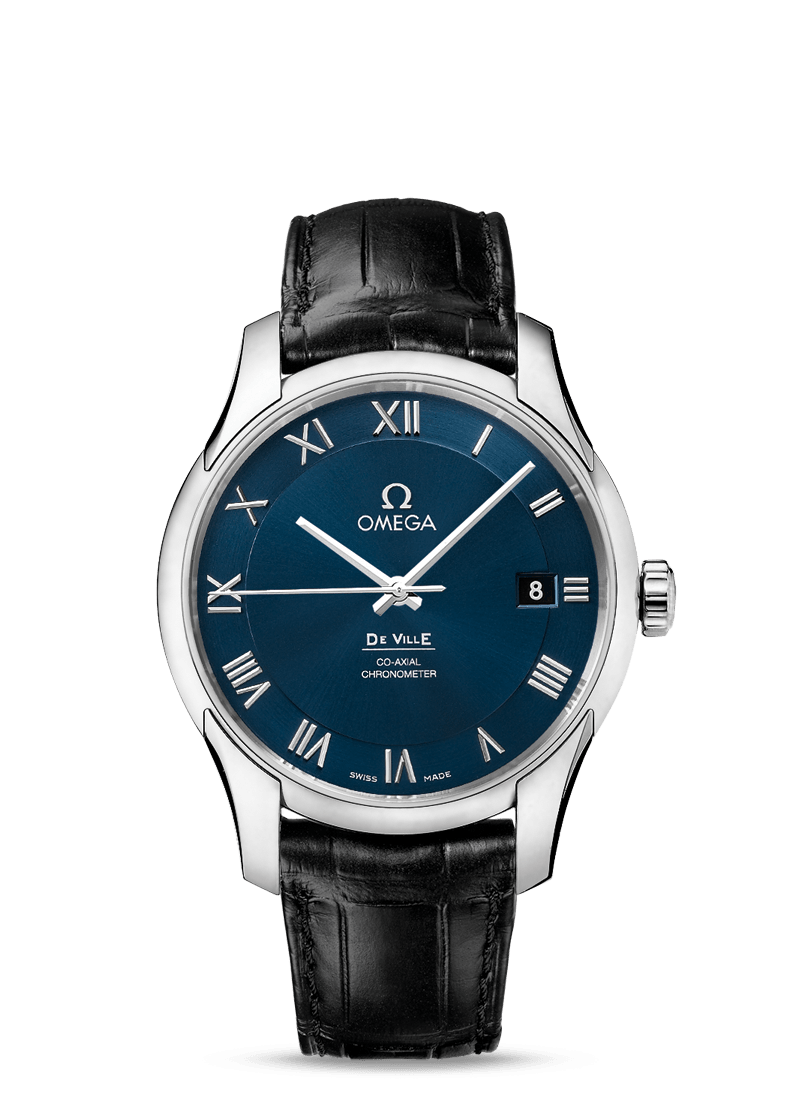 Omega 431.13.41.21.03.001 : De Ville Co-Axial 41 Stainless Steel / Blue