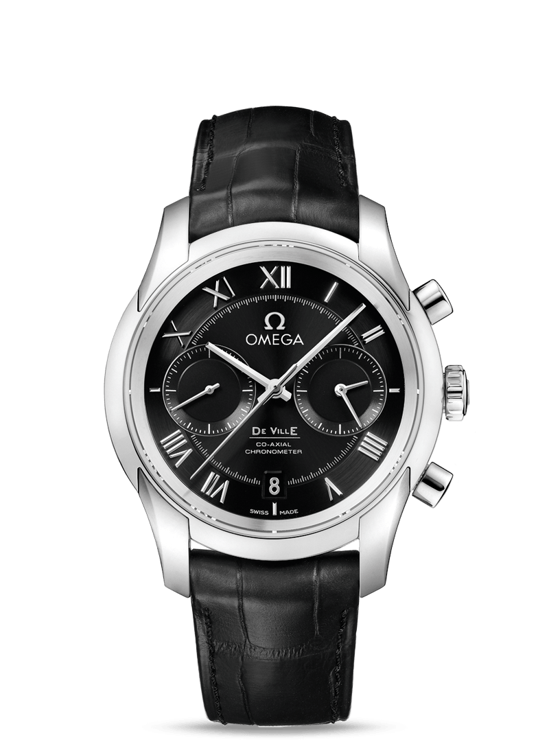Omega 431.13.42.51.01.001 : De Ville Co-Axial 42 Chronograph Stainless Steel / Black