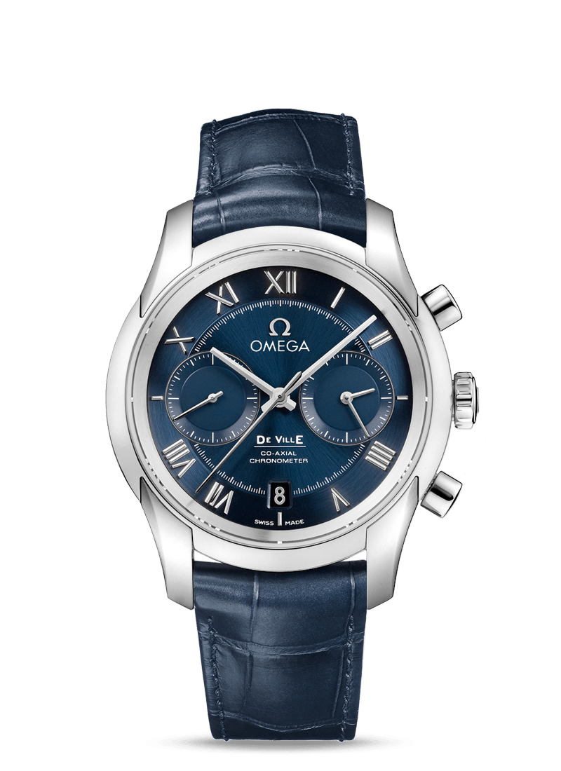 Omega 431.13.42.51.03.001 : De Ville Co-Axial 42 Chronograph Stainless Steel / Blue