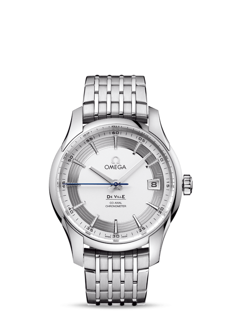 Omega 431.30.41.21.02.001 : De Ville Hour Vision Co-Axial Stainless Steel / Silver / Bracelet