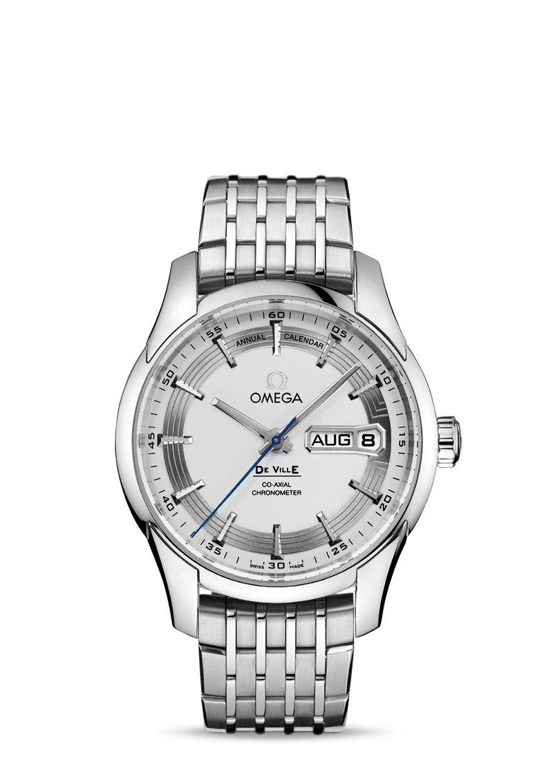 Omega 431.30.41.22.02.001 : De Ville Hour Vision Co-Axial Annual Calendar Stainless Steel / Silver / Bracelet