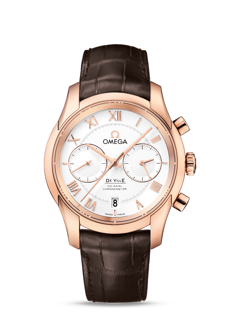 Omega 431.53.42.51.02.001 : De Ville Co-Axial 42 Chronograph Red Gold / Silver