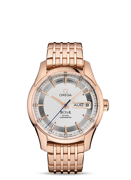 Omega 431.60.41.22.02.001 : De Ville Hour Vision Co-Axial Annual Calendar Red Gold / Silver / Bracelet