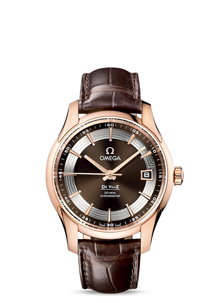Omega 431.63.41.21.13.001 : De Ville Hour Vision Co-Axial Red Gold / Brown