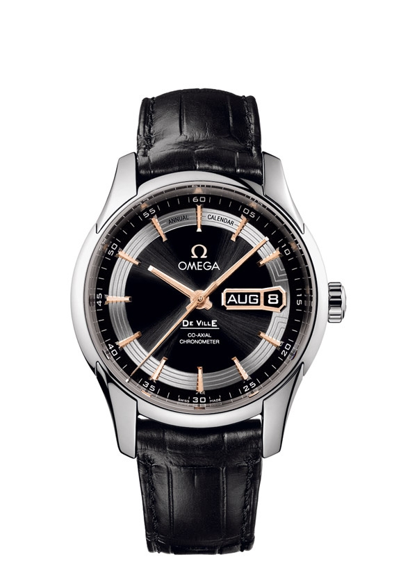 Omega 431.63.41.22.01.001 : De Ville Hour Vision Co-Axial Annual Calendar White Gold / Black