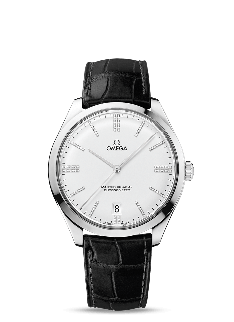 Omega 432.53.40.21.52.001 : De Ville Trésor Master Co-Axial White Gold / Silver Diamond