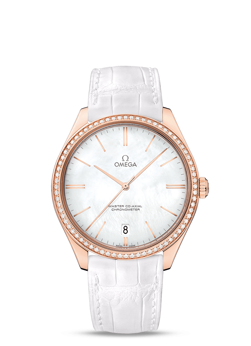 Omega 432.58.40.21.05.001 : De Ville Trésor Master Co-Axial Sedna Gold / Diamond / MOP