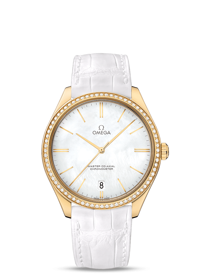 Omega 432.58.40.21.05.002 : De Ville Trésor Master Co-Axial Yellow Gold / Diamond / MOP