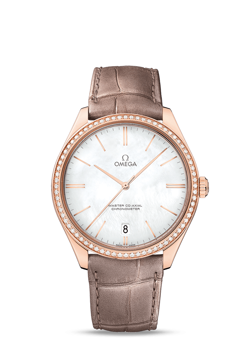 Omega 432.58.40.21.05.003 : De Ville Trésor Master Co-Axial Sedna Gold / Diamond / MOP