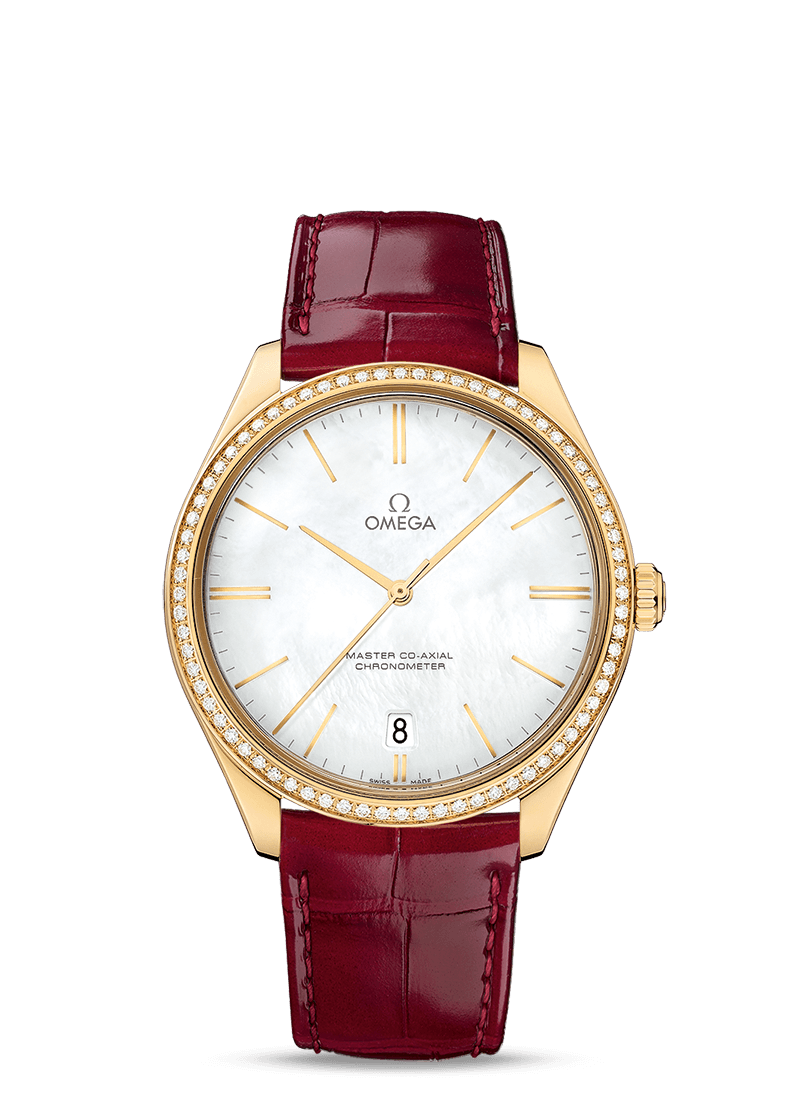 Omega 432.58.40.21.05.004 : De Ville Trésor Master Co-Axial Yellow Gold / Diamond / MOP