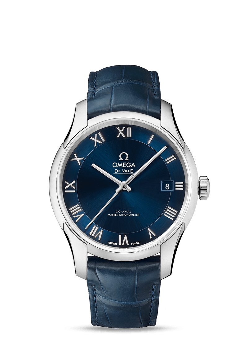 Omega 433.13.41.21.03.001 : De Ville Hour Vision Master Chronometer Stainless Steel / Blue