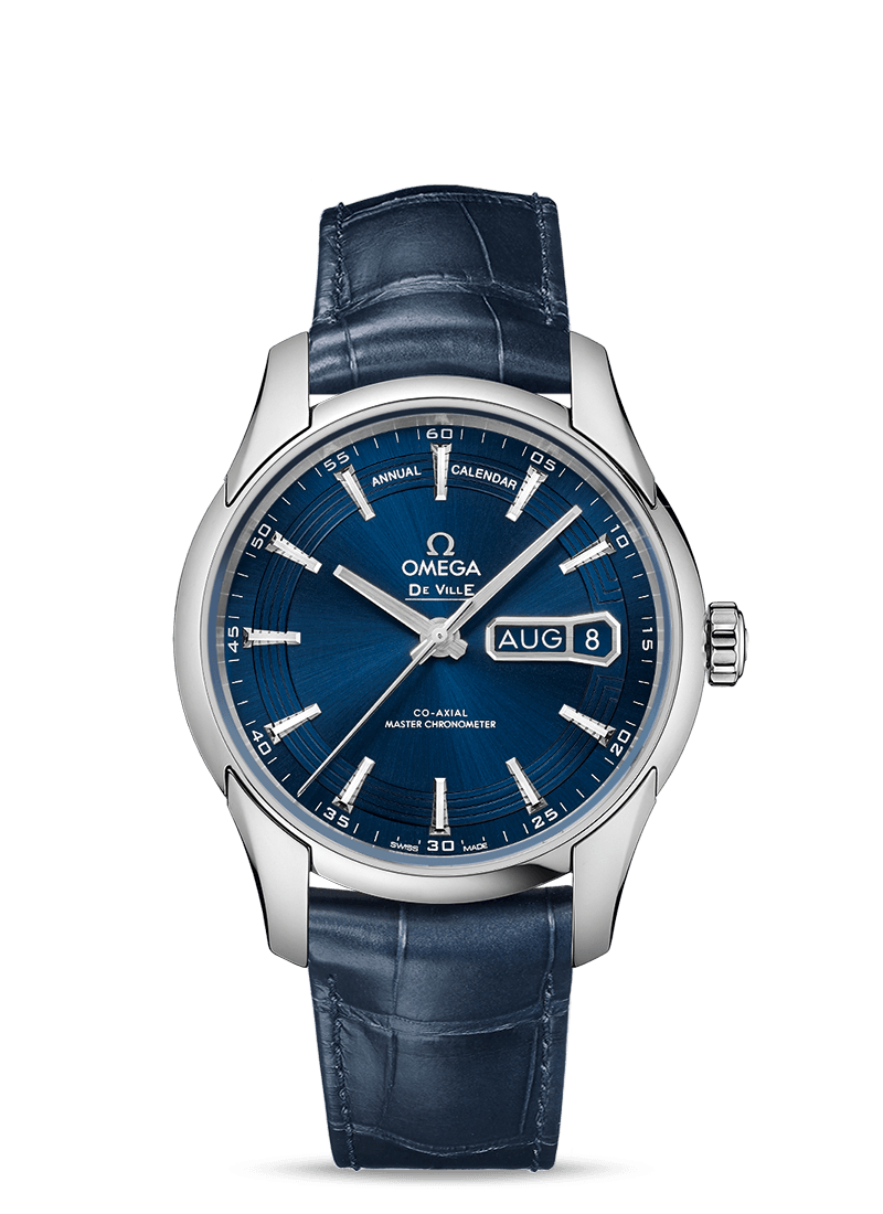 Omega 433.33.41.22.03.001 : De Ville Hour Vision Master Chronometer Annual Calendar Stainless Steel / Blue
