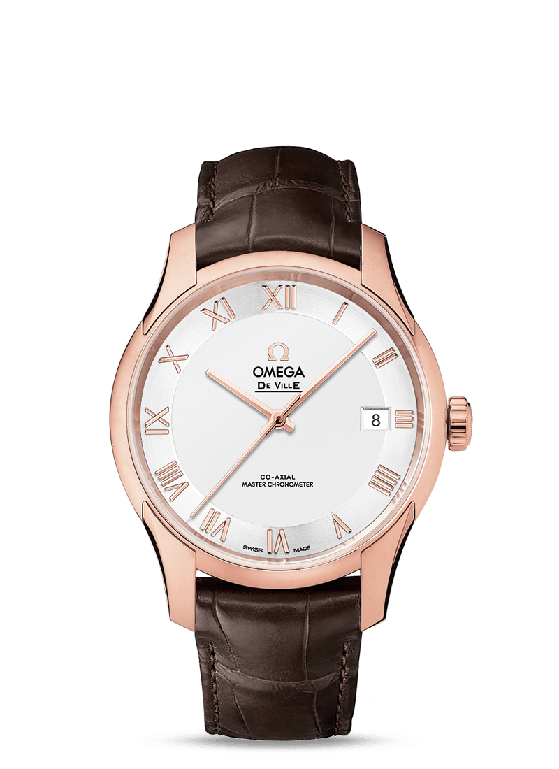 Omega 433.53.41.21.02.001 : De Ville Hour Vision Master Chronometer Sedna Gold / Silver
