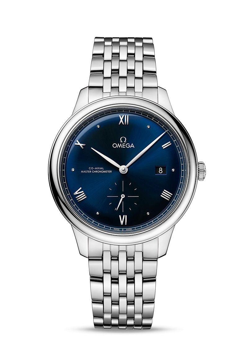 Omega 434.10.41.20.03.001 : De Ville Small Seconds Master Chronometer Stainless Steel / Blue / Bracelet