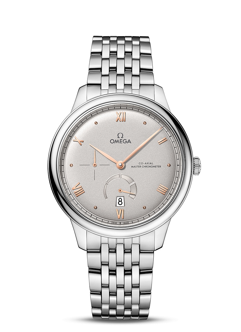 Omega 434.10.41.21.06.001 : De Ville Power Reserve Master Chronometer Stainless Steel / Silver / Bracelet