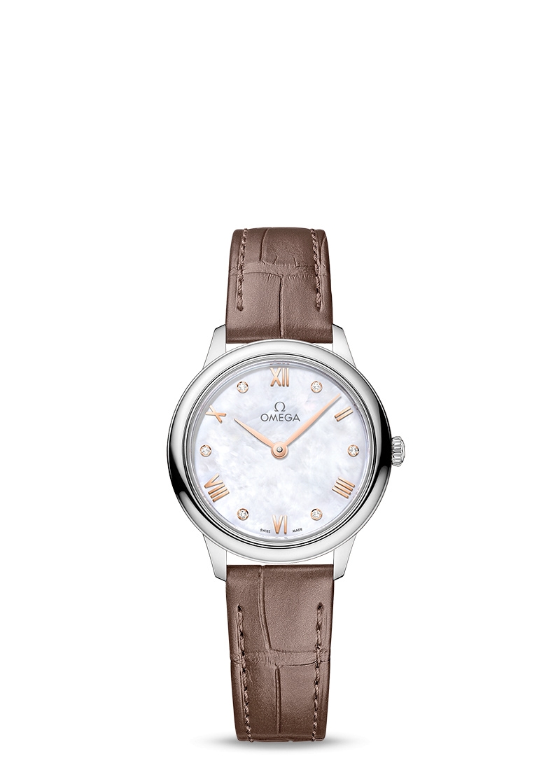 Omega 434.13.28.60.55.001 : De Ville Quartz 27.5 Stainless Steel / MOP - Diamond
