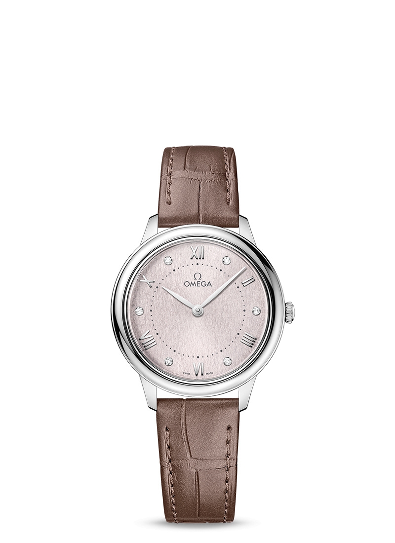 Omega 434.13.30.60.52.001 : De Ville Quartz 30 Stainless Steel / Rose - Diamond