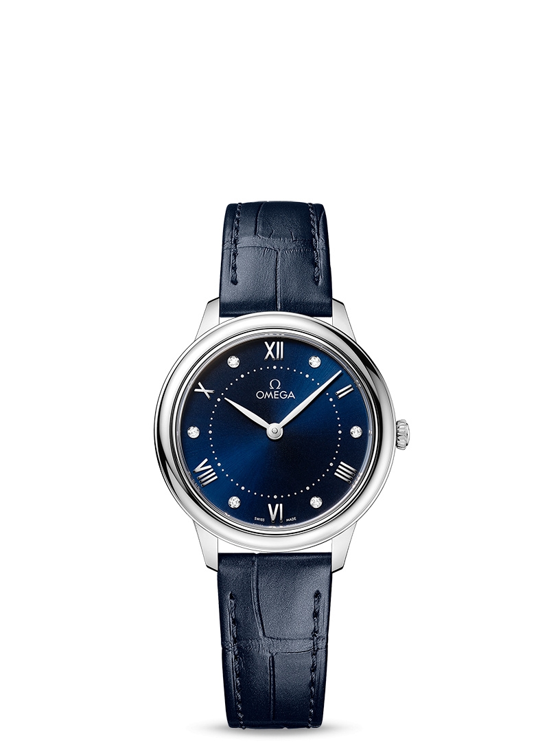 Omega 434.13.30.60.53.001 : De Ville Quartz 30 Stainless Steel / Blue - Diamond