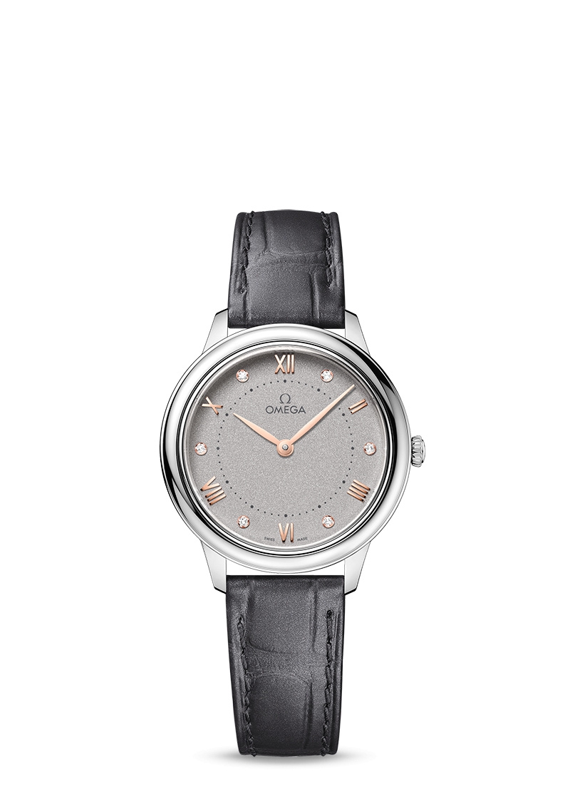 Omega 434.13.30.60.56.001 : De Ville Quartz 30 Stainless Steel / Grey - Diamond