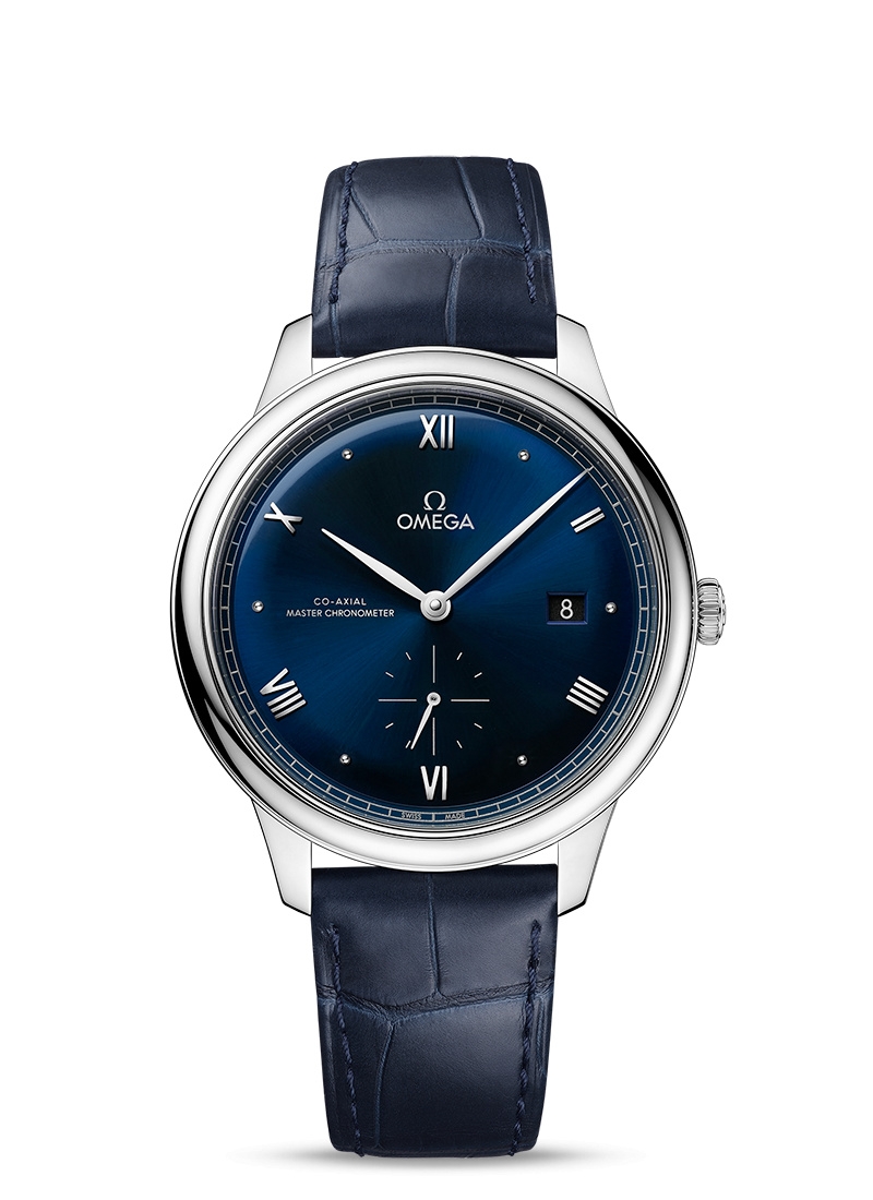 Omega 434.13.41.20.03.001 : De Ville Small Seconds Master Chronometer Stainless Steel / Blue