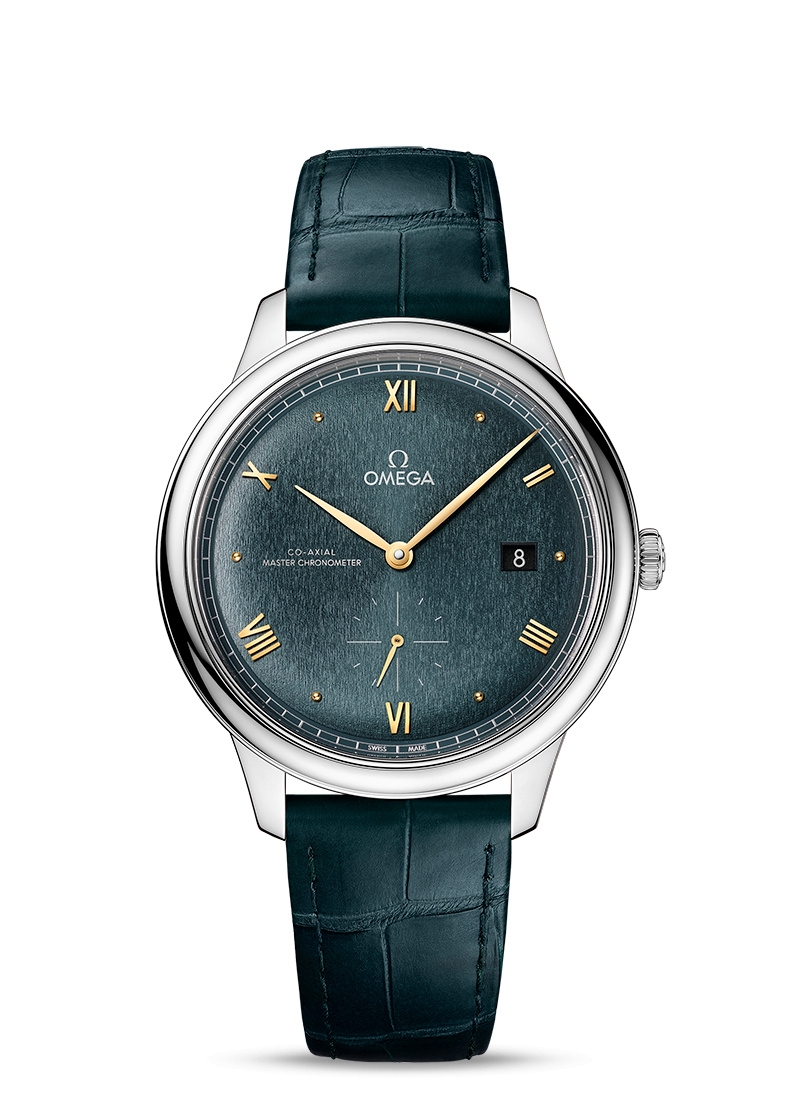 Omega 434.13.41.20.10.001 : De Ville Small Seconds Master Chronometer Stainless Steel / Turquoise