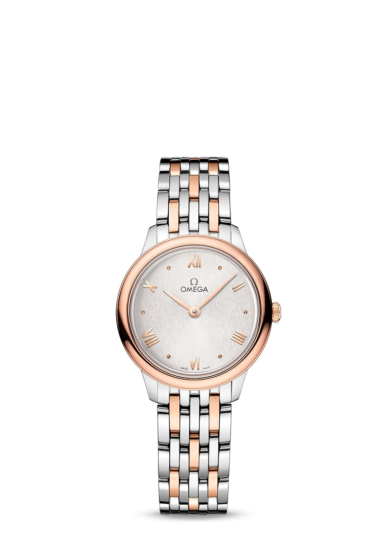 Omega 434.20.28.60.02.001 : De Ville Quartz 27.5 Stainless Steel - Sedna Gold / Silver / Bracelet