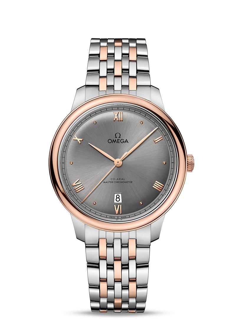 Omega 434.20.40.20.06.001 : De Ville Master Chronometer Stainless Steel - Sedna Gold / Grey / Bracelet
