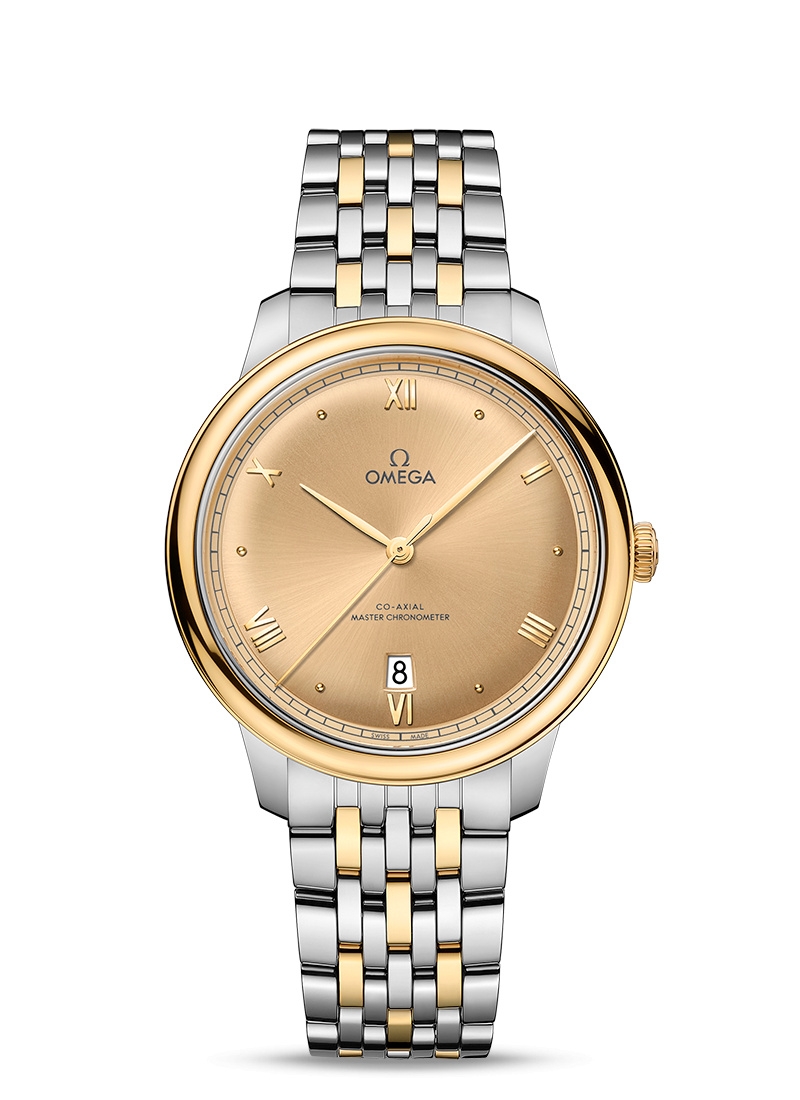 Omega 434.20.40.20.08.001 : De Ville Master Chronometer Stainless Steel - Yellow Gold / Champagne / Bracelet