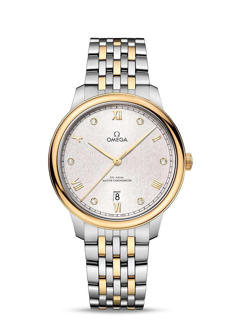 Omega 434.20.40.20.52.001 : De Ville Master Chronometer Stainless Steel - Yellow Gold / Silver - Diamond / Bracelet