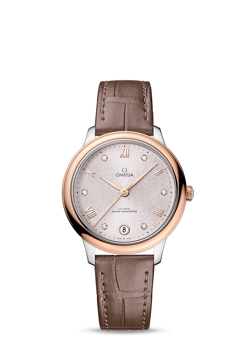 Omega 434.23.34.20.52.003 : De Ville Master Chronometer 34 Stainless Steel - Sedna Gold / Rose - Diamond