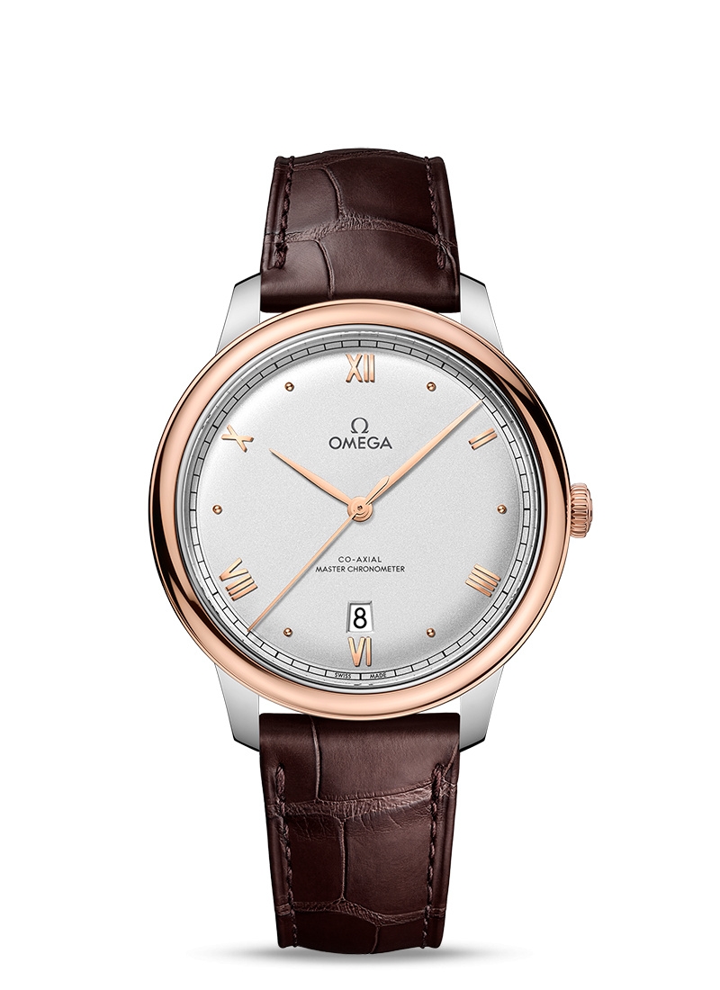 Omega 434.23.40.20.02.001 : De Ville Master Chronometer Stainless Steel - Sedna Gold / Silver