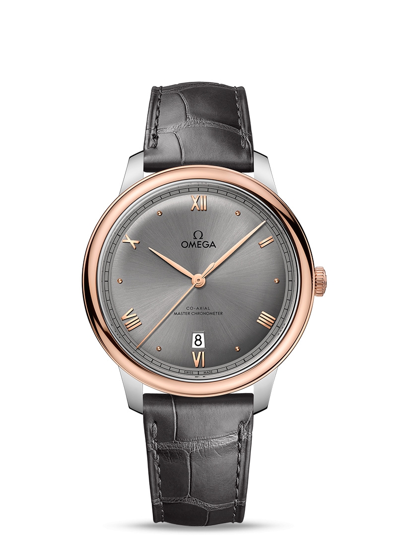 Omega 434.23.40.20.06.001 : De Ville Master Chronometer Stainless Steel - Sedna Gold / Grey