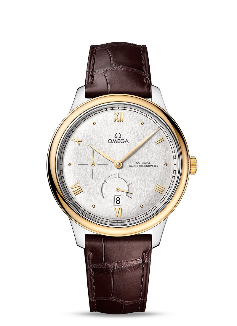 Omega 434.23.41.21.02.001 : De Ville Power Reserve Master Chronometer Stainless Steel - Yellow Gold / Silver